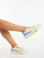 Lowery sárga női sportcipő ökológiai bőrből