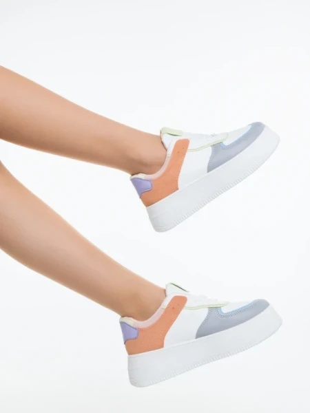 Kosara szürke női sportcipő ökológiai bőrből