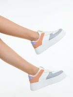 Kosara szürke női sportcipő ökológiai bőrből