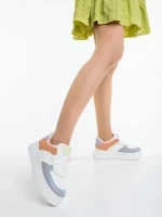 Kosara szürke női sportcipő ökológiai bőrből