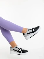 Lowery fekete női sportcipő ökológiai bőrből