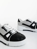 Lowery fekete női sportcipő ökológiai bőrből