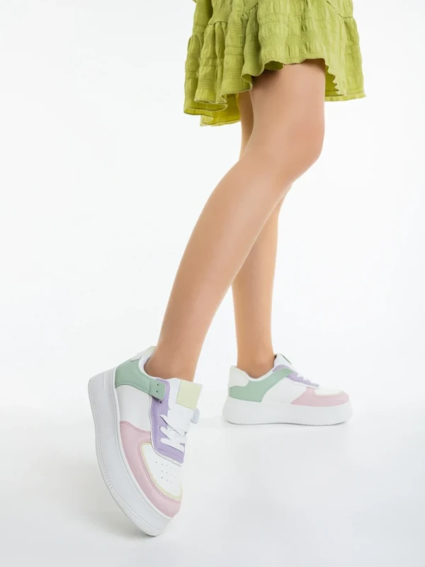 Kosara világos rózsaszin női sportcipő ökológiai bőrből