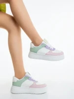 Kosara világos rózsaszin női sportcipő ökológiai bőrből