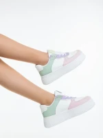 Kosara világos rózsaszin női sportcipő ökológiai bőrből