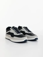 Stevens szürke és kék férfi sportcipő ökológiai bőrből