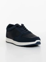 Davies kék férfi sportcipő ökológiai bőrből