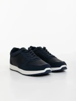 Davies kék férfi sportcipő ökológiai bőrből