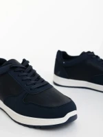 Davies kék férfi sportcipő ökológiai bőrből