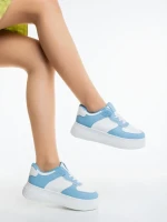 Kosara kék női sportcipő ökológiai bőrből