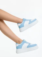 Kosara kék női sportcipő ökológiai bőrből