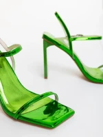 Soleva zöld női szandál ökológiai bőrből