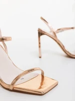 Soleva pezsgőszinű női szandál ökológiai bőrből