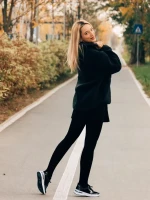 Kurika fekete női sportcipő textil anygaból