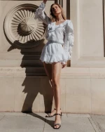 Voleva fekete női szandál lakkozott ökológiai bőrből