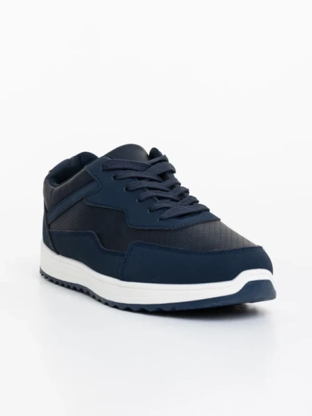 Nitro fekete férfi sportcipő ökológiai bőrből