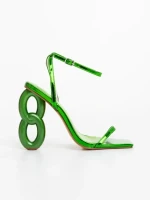 Valeta zöld női szandál lakkozott ökológiai bőrből