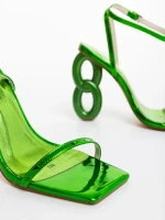 Valeta zöld női szandál lakkozott ökológiai bőrből