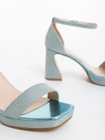 Islara kék női szandál textil anygaból