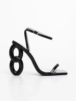 Valeta fekete női szandál lakkozott ökológiai bőrből