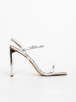 Soleva ezüstszinű női szandál ökológiai bőrből