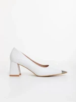Carimar fehér női magassarkú cipő ökológiai bőrből