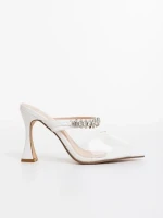 Anubis fehér női klumpa lakkozott ökológiai bőrből és szintetikus anyagból