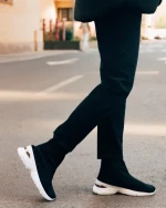 Verlana fekete női sportcipő textil anyagból