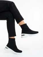 Verlana fekete női sportcipő textil anyagból