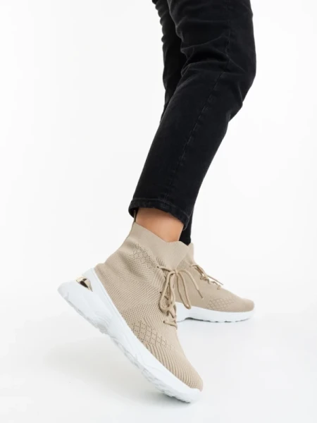 Mariposa bézs női sportcipő textil anyagból