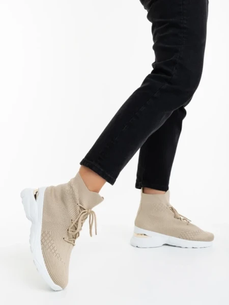 Mariposa bézs női sportcipő textil anyagból