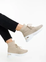 Mariposa bézs női sportcipő textil anyagból