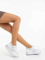 Ylumi fehér női sportcipő ökológiai bőrből és textil anyagból