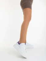 Yarada fehér és lila női sportcipő ökológiai bőrből