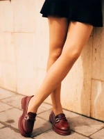 Valara gránátszinű női félcipő ökológiai bőrből