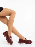 Valara gránátszinű női félcipő ökológiai bőrből