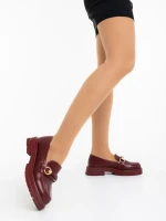 Valara gránátszinű női félcipő ökológiai bőrből