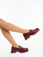 Valara gránátszinű női félcipő ökológiai bőrből