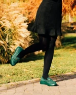 Mirumia zöld női félcipő textil anyagból