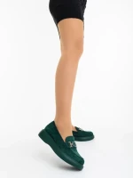 Mirumia zöld női félcipő textil anyagból