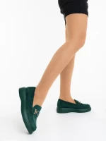 Mirumia zöld női félcipő textil anyagból