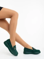 Mirumia zöld női félcipő textil anyagból