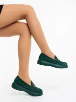 Mirumia zöld női félcipő textil anyagból