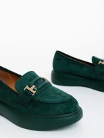 Mirumia zöld női félcipő textil anyagból