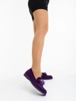 Lynora lila női félcipő textil anyagból