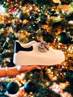 Zenara fekete női sportcipő ökológiai bőrből