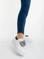 Zenara fekete női sportcipő ökológiai bőrből