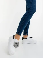 Zenara fekete női sportcipő ökológiai bőrből