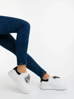 Zenara fekete női sportcipő ökológiai bőrből