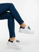 Zenara fekete női sportcipő ökológiai bőrből